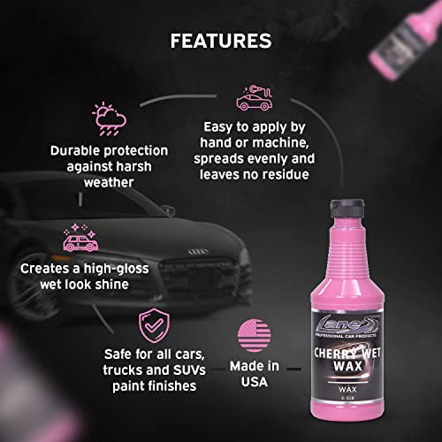 Cera líquida para autos Lane's Cherry Wet Wax 32 Oz miniatura 2