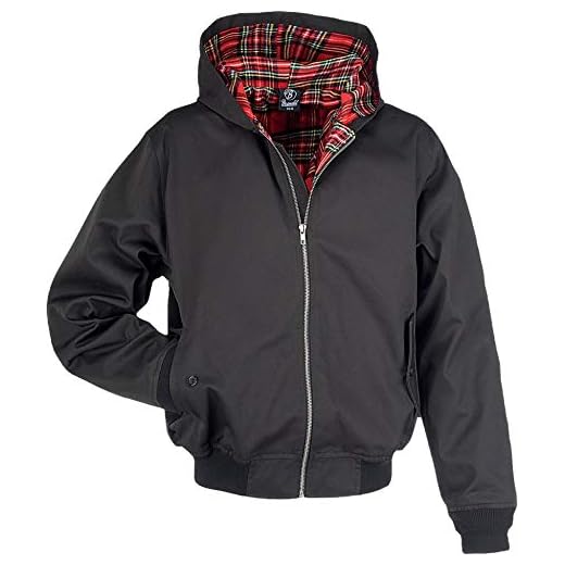 Brandit Lord Canterbury Hooded Chaqueta, Negro con Capucha, M para Hombre