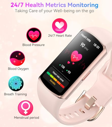 Image of Smart Watch Fitness Tracker with 24 /7 Heart Rate, Blood Oxygen Blood Pressure Monitor Sleep Tracker 120 Sports Modes Activity Trackers Step Calorie Counter IP68 Waterproof for Andriod iPhone Women Men