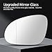 Driver Side Mirror Glass Replacement For Volkswagen VW Golf GTI MK5 Rabbit 2006-2009, For VW Passat Jetta 2005-2010, For Volkswagen EOS 2007-2008 - Power Heated, with Backing Plate