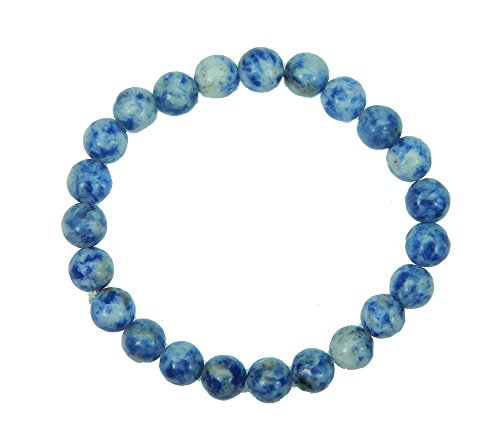 Myhealingworld Natural Sodalite Positive Energized Gemstone 8mm Beads Stretchable Healing Reiki Bracelet