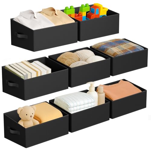 DIMJ Closet Storage Bins 8 Pack - Fabric Storage Baskets