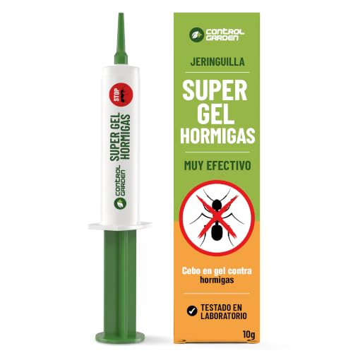 CONTROL GARDEN Gel Antihormigas Jeringa 10 gr | Cebo Insecticida Jeringuilla Elimina Hormigas Interior y Exterior | Eliminación Total Hormiguero | Mata Hormiga Reina y Nido | Formula Eficaz y Seguro