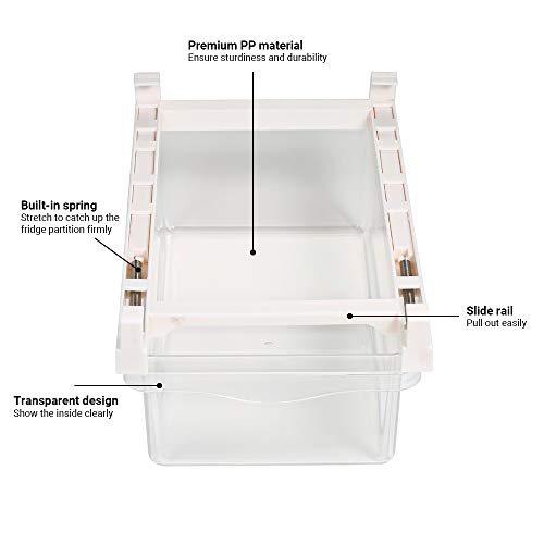 DECDEAL Organizador de gaveta para geladeira Caixa de armazenamento do refrigerador Suporte de armaz