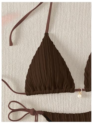 Verdusa Women's Two Piece Swimsuits Swimwear Halter String Triangle Bikini Sets3