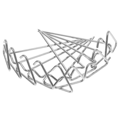 YOSADIER 10 pièces Brochettes pour Barbecue et Friteuse Air Compatible Four et Grill Support Vertical Triangulaire pour Viande Légumes Fruits de Mer