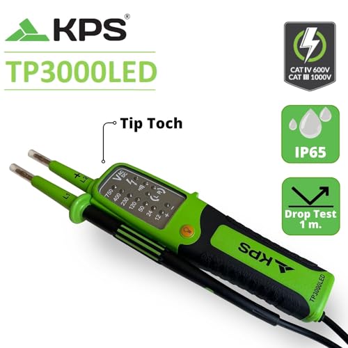 Comprobador de Tensión AC/DC KPS TP3000LED CAT IV IP65 3