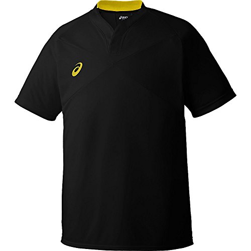 アシックス 野球 ユニフォーム ベースボールシャツ ゴールドステージ 半袖 2121A007 2XOサイズ ブラック 2121A007 ブラック 2XO