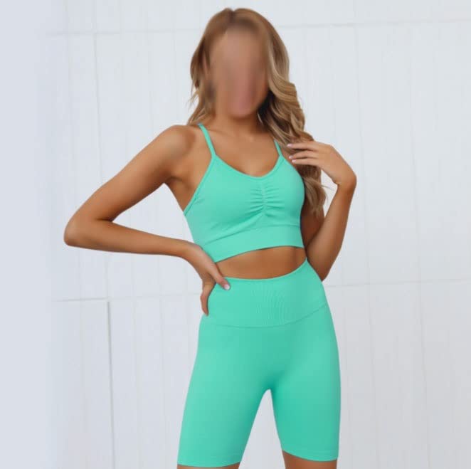 Short de gym squat proof et brassière de sport sans couture pour éviter les marques