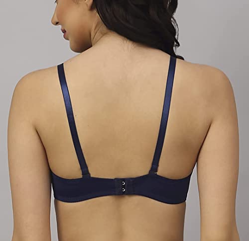 Image of Brachy Women's Every Day's Padded Underwired Demi Cup Bra T Shirt Padded Underwired Pushup Bra 85% Poly Cotton, 15% Elastane