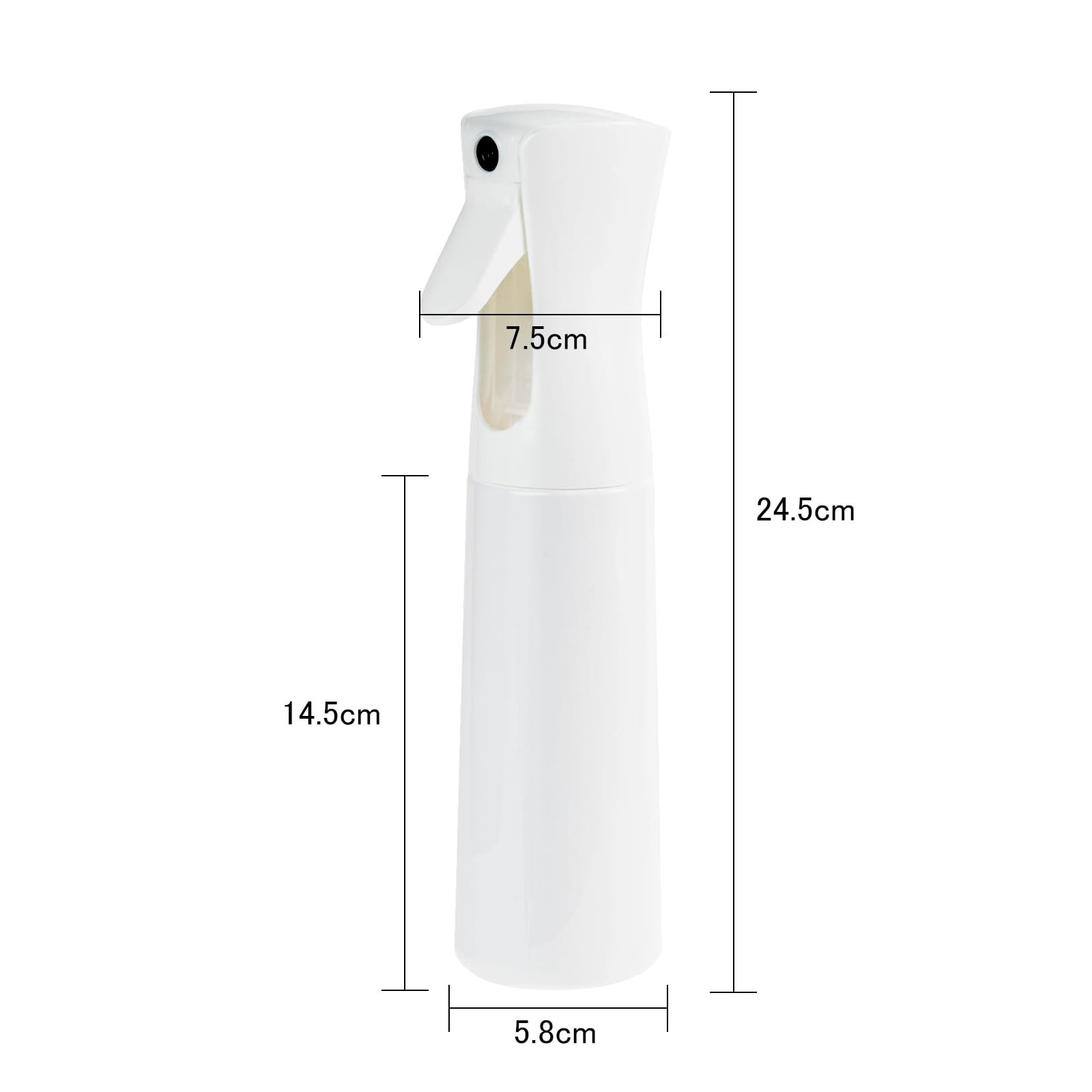 Ciągłe butelki z rozpylaczem Ultra Fine Mist puste butelki na wodę fryzjerskie butelki z rozpylaczem salon fryzjerski narzędzie do włosów opryskiwacz woda 300 ml biały