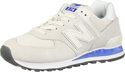 Image of New Balance Women's 574 V2 Sneaker, White /Uv Blue, 6 W