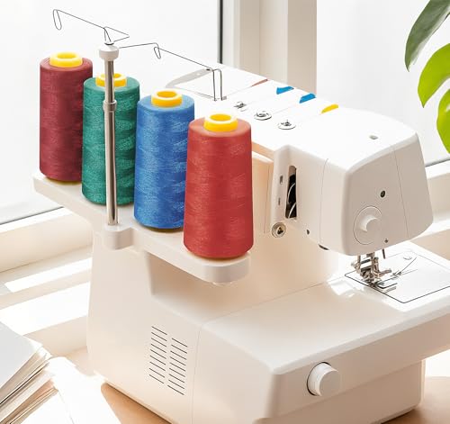 StiVerse 12 Colors Serger Thread, 12 Cones Threads of 1800 Yards Each Spool All Purpose Thread for Sewing, Polyester Thread 40S/2 for Serger&Overlock, Quilting, Piecing, Sewing Machine