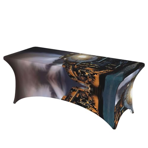 Nappe de table extensible lavable élasthanne pour masquer les imperfections de table - 2
