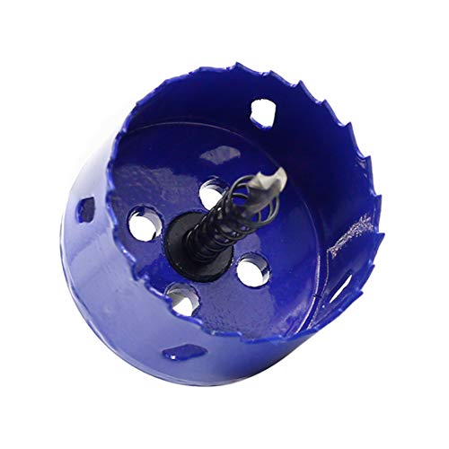 Image of Luomorgo 2 3 /8 inch 60mm Hole Saw, 1 1 /4 inch Cutting Depth HSS Bi-Metal Hole Cutter with Hex Shank Drill Bit Adapter for Wood Cornhole Boards Plastic Drywall Fiberboard