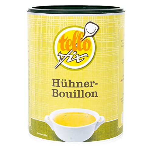 Tellofix Hühner-Bouillon - Vielseitige Geflügel-Brühe, als Universal-Würzmittel zum Verfeinern einsetzbar - kalorienarm - 1 x 500 g
