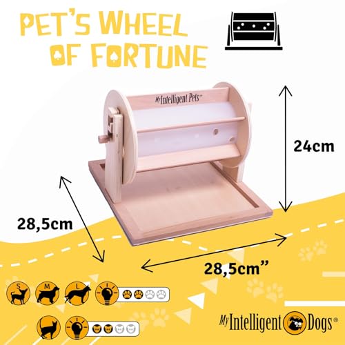 My Intelligent Dogs Interaktives Hundespielzeug Intelligenz - Intelligenzspielzeug für Hunde & Katze - Interaktives Spielzeug Hund, Katzenspielzeug - Denkspiele für Hunde - Wheel of Fortune