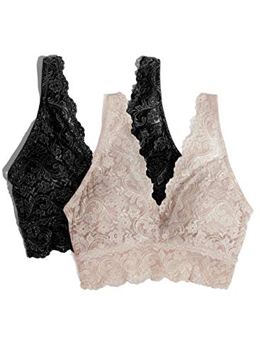 Image of Smart & Sexy Women's Signature Lace Deep V Neck Wireless Bralettes