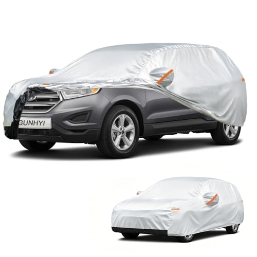 Image of GUNHYI Car Cover Custom Fit Ford Edge (2007-2026) Waterproof for Automobiles, Oxford Sun Rain Dust Snow Protection (Ships from US Warehouse, Delivery 3-8 Days)