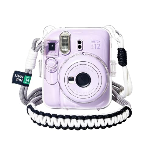 Funda transparente para Fujifilm Instax Mini 12 con correa gris miniatura 1