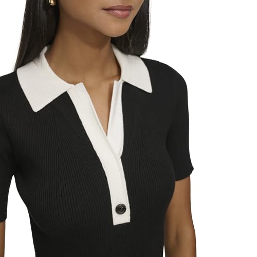 Image of Karl Lagerfeld Womens Collar Polo Sweater