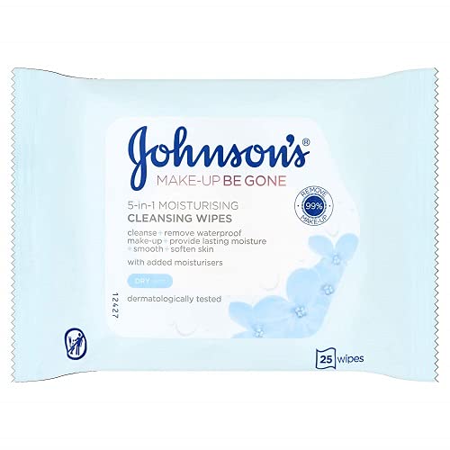 Johnson's Face Care Makeup Be Gone - Salviette struccanti idratanti, 25 pz.