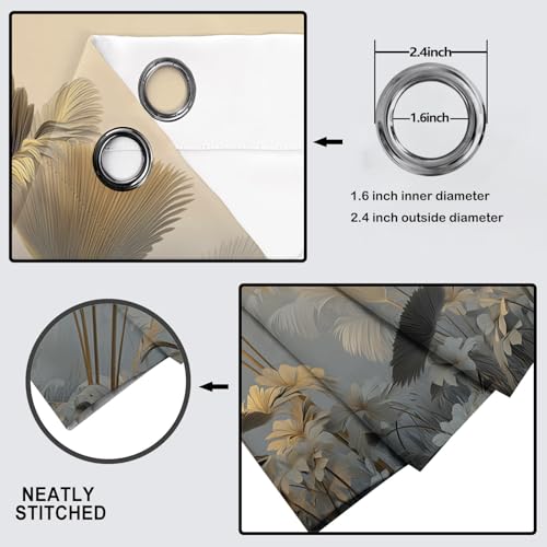 Rideaux occultants plantes géantes thermiques isolants anti froid 140x260 - 6