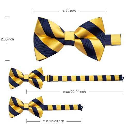 Image of YourTies Bow Ties for Men Pretied Bowties Solid Color Satin Bow Tie Formal Business Tuxedo Wedding Party Prom