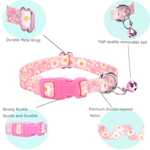 Collier rose pour chiot avec clochette pour ne plus perdre votre chaton - 6
