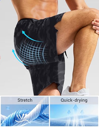 Image of G Gradual Men's Gym Workout Shorts Zipper Pockets 5 inch / 7 inch Quick Dry Breathable Runing Athletic Short for Men