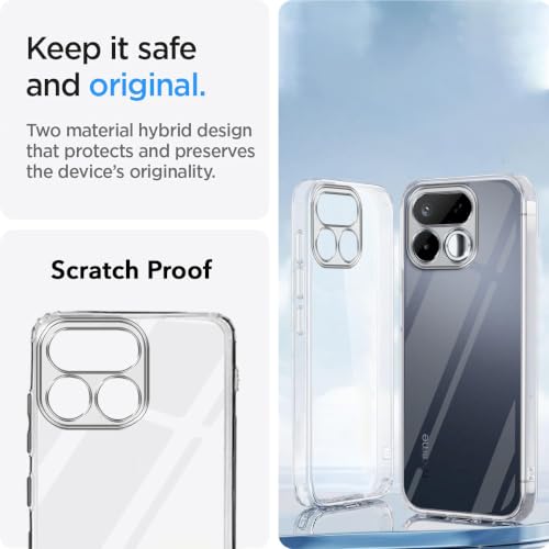 Image of Jkobi Silicone Back Cover Case for Realme 16T 5G (Clear Shockproof Case with Camera Protection | Soft and Flexible | Transparent)