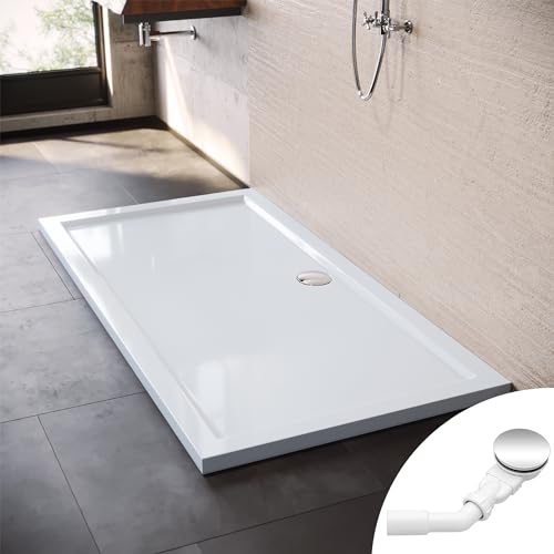 SONNI 140x90x4 cm Quadratische Form Duschtasse - mit flachem Design,Rutschfeste Duschwanne aus ABS-Acryl-Paneel, inklusive Ablaufgarnitur SONNI 140x90x4 cm Quadratische Form Duschtasse - mit flachem Design,Rutschfeste Duschwanne aus ABS-Acryl-Paneel, inklusive Ablaufgarnitur