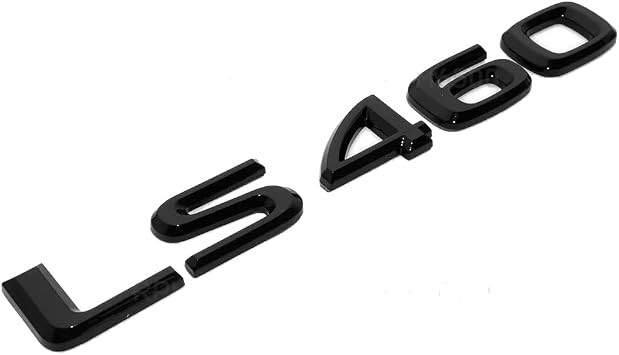 One Pc for Rear Turnk Lid LS 460 Letter Logo Badge Emblem Nameplate Car Replace Gloss Black