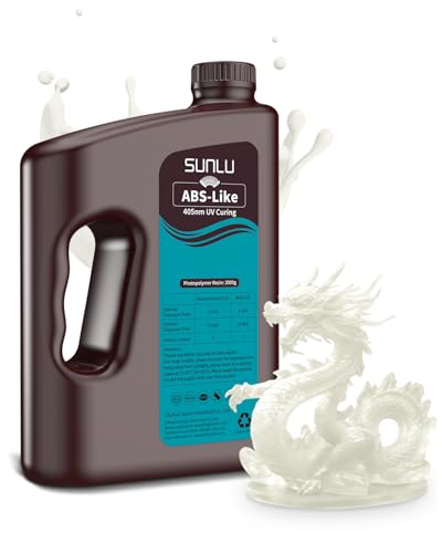 Image of SUNLU 3000G ABS-Like 3D Printer Resin, 405nm UV Curing Photopolymer Rapid 3D Resin for 2K 4K 6K 8K LCD /DLP /SLA 3D Printers, Non-Brittle & High Precision & Low Shrinkage, Clear 3KG
