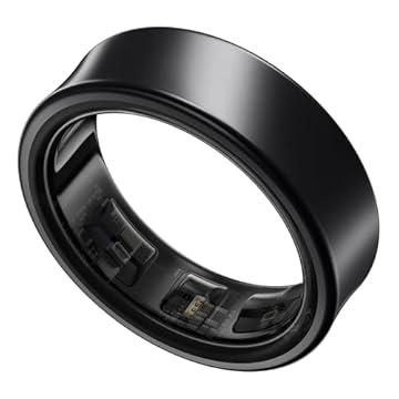 SAMSUNG Anel Galaxy, anel inteligente AI, tamanho primeiro com kit de tamanho, sem assinatura de aplicativo, monitor de fitness, monitor de sono, bateria de até 7 dias, tamanho 10, titânio preto