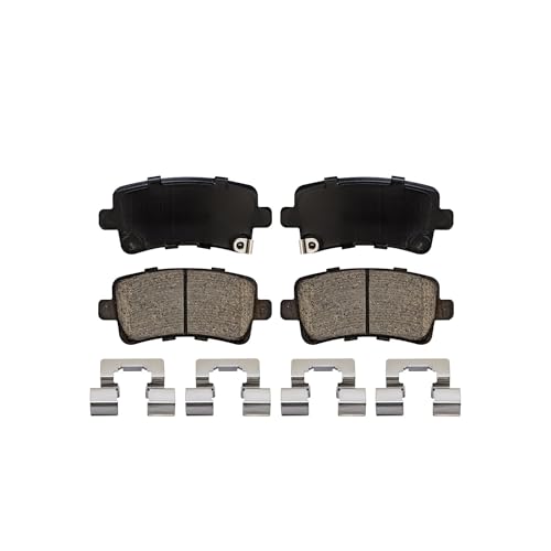 Image of Detroit Axle - Rear Brake Kit for Chevrolet Impala Malibu Buick LaCrosse | Regal Allure Cadillac XTS Saab 9-5, Drilled and Slotted Disc Brake Rotors Ceramic Brake Pads Replacement 12.40 inch inch Rotor