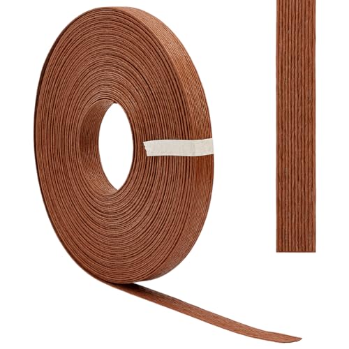 MAYJOYDIY 20m×16mm Paper Rattan Weaving Cane Ribbon 12-Ply Paper Rattan Weave Basket Weaving Supplies Paper Woven Twine for DIY Art Craft Home Decor Flower Bouquets,Camel Color