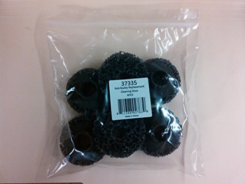 Image of AME INTL 37335 Hub Buddy Replacement Pads - 2 inch Black Pads, 6-Pack for Hub Buddy Tool