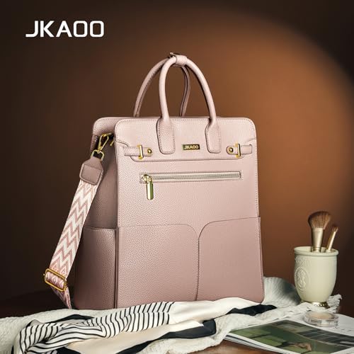 Image of JKAOO Backpack Purse for Women PU Leather Travel Backpack, Pink | 4 in 1 Designer Convertible, Removable Strap