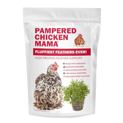 Pampered Chicken Mama Molting Supplement for Chickens: Fluffiest Feathers Ever Backyard Chicken Feed and Supplies for Hens (2 pounds)