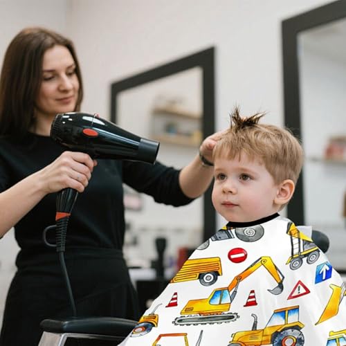 Srvauyea Friseurumhang Kinder, Professioneller Kinder Haarschneideumhang, Cartoon Haarschnitt Friseurumhänge, Haarschneideumhang Wasserdicht, Verstellbarer Friseur Umhang für Jungen und Mädchen