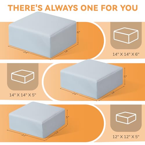 TOPPURE Cube Memory Foam Pillow for Side Sleepers, Square Pillows for Neck and Shoulder Pain Relief, Coach Pillow, Travel Pillow with Washable Pillowcase (Gray, 12"x12"x5") by TOPPURE - Image 3