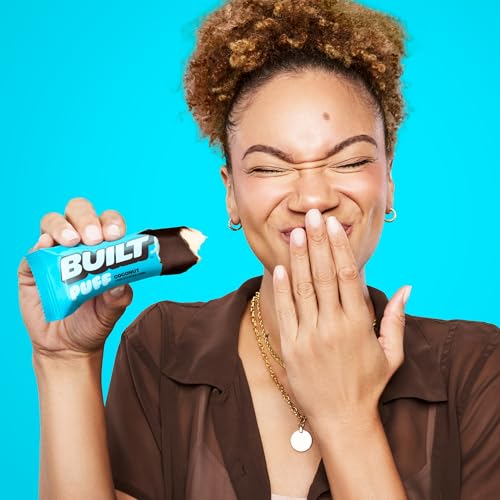 built bar puff protein bars coconut puff 17g protein snacks on-the-go bars only 140 calories 6g sugar collagen gluten free 12 count