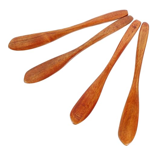 CIYODO 4 piezas Untadores de Mantequilla de Madera de Alta Gama Esparcidor para Mermelada Queso y Pastel Utensilios de Cocina Resistentes y Prácticos para Desayuno