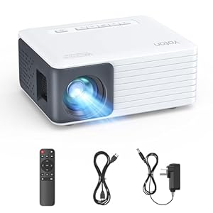 Mini Projector, Portable Phone Projector 1080P Full HD, YOTON Y3 Home Theater Movie Projector, Small Video Projector Compatible with HDMI,Smartphone,Tablet,PC,TV Stick,AV,USB, Gift for Kids