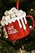 The Bridge Collection Hot Cocoa Cup with Marshmallows Ornament - Red Cup of Hot Chocolate Food & Dessert Themed Christmas Ornament