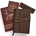 Leather Journal Writing Notebook - Lined Pages + Pen Holder. Handmade Genuine Leather Notepad For Men & Women. Paper 8 x 6 Inches. Great Travel Diary. Perfect Gift For Men & Women.