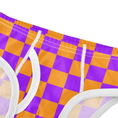 Orange and Purple Buffalo Checkered Toddler Boy's Underwear 2T4