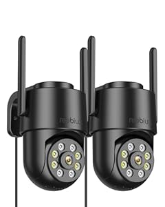 Reobiux 2K Überwachungskamera Aussen, Kamera überwachung aussen mit Farbige Nachtsicht, 2.4Ghz WiFi, Bewegungserkennung, Ala... Audio, USB, IP66, 3m Kabel für Garage/Garten/haustür