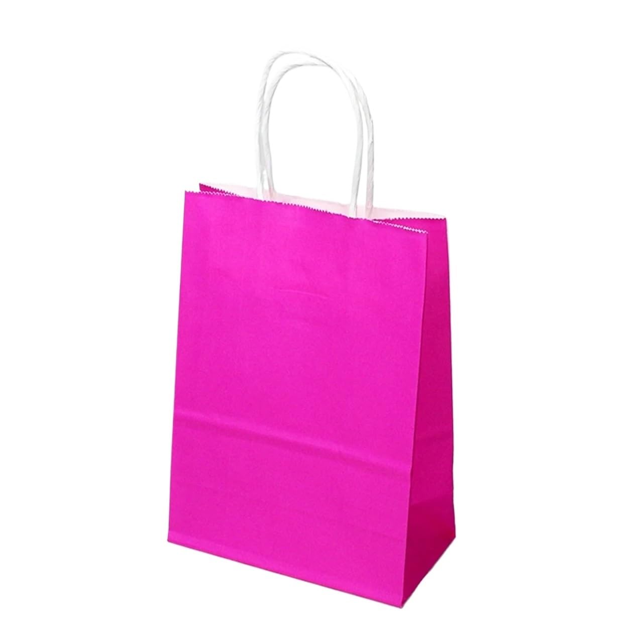 20 piezas bolsa de papel color suave con asas para Embalaje Fiestas